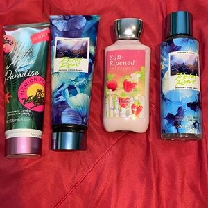 B&BW and Victoria Secrets Spray and Lotion.